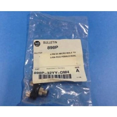 898P-32YY-DM4 4-PIN DC MALE/3PIN FEMALES SPLITTER Allen Bradley 898P-32YY-DM4 4-PIN DC MALE/3PIN FEMALES SPLITTER Allen Bradley